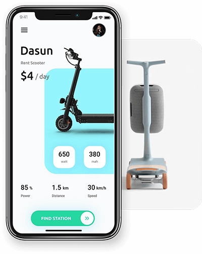 E-Scooter App WorkFlow ScreenShot