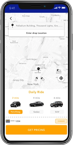 Ride-hailing & Rental Services App Screen