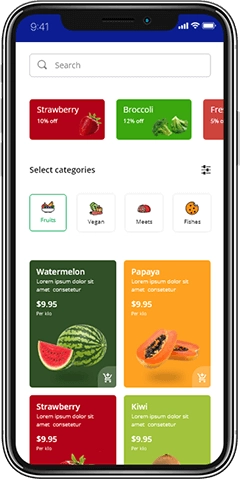 Grocery Delivery App Screen