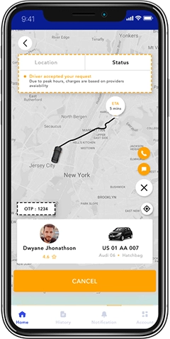 Delivery Process App Screen
