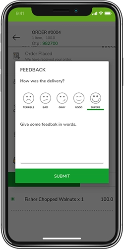 Reviews and Ratings - Grocery Delivery App Development