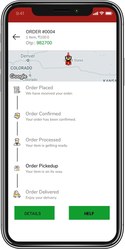 order processing screen for Grocery Ecommerce Script