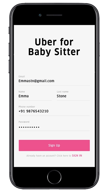 uber for babysitters app development uber for babysitters app development