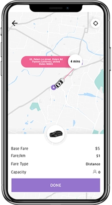 Auto-Location App Screen