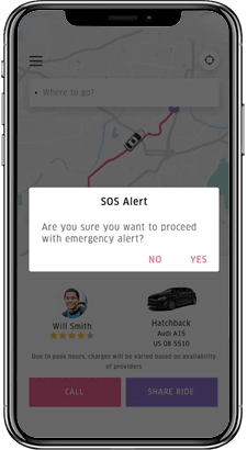 SOS Alert App Screen