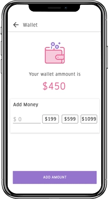 In-App Wallet App Screen