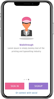 Sign Up/Login App Screen