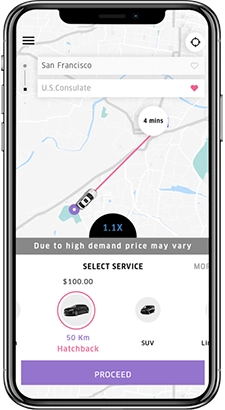 Book Rides App Screen