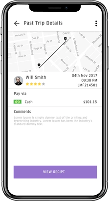 Ride history App Screen App Screen