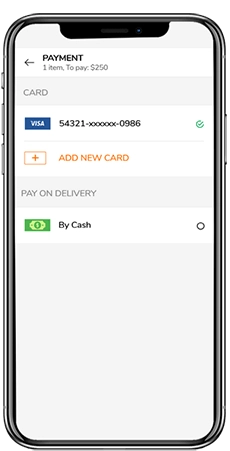 Food delivery app easy payment
