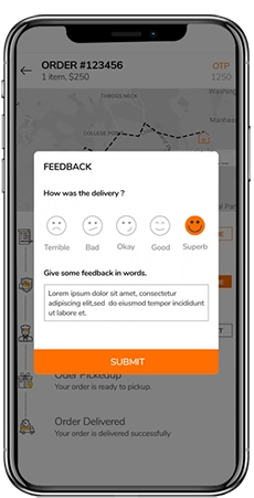 Food delivery app feedback